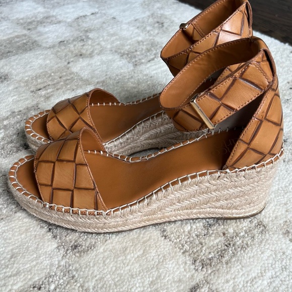 Franco Sarto Brown Espadrilles with Woven Leather Design - only worn once! - Picture 4 of 8